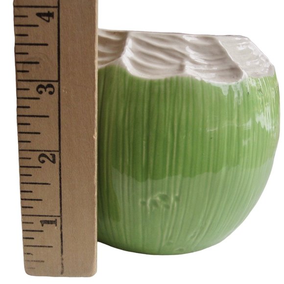 Tiki Farm Young Coconut Mug Three Dots and a Dash Chicago Green Ceramic 2016 - Picture 4 of 5